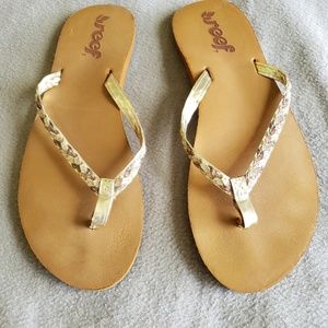 Reef flip flops gold
